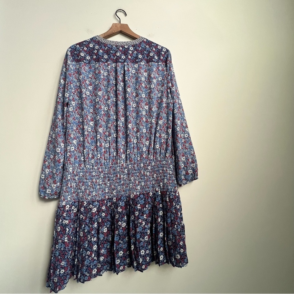 New Gap Dress Womens Floral Drop Waist Pleated Skirt Cottagecore Boho Peasant L - Picture 13 of 15